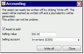 Assetmanagement: write off