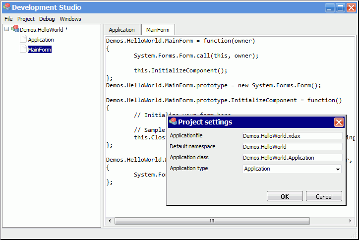 Development Studio - build your own applications