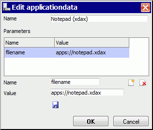 Edit application settings