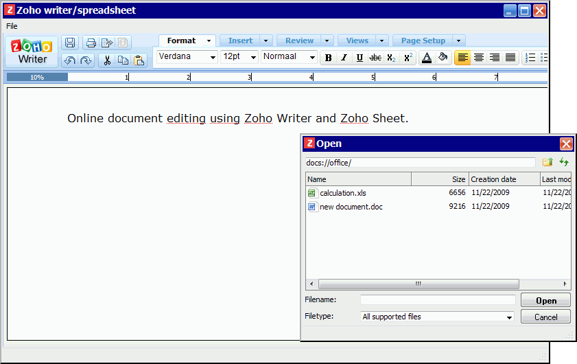 zoho writer online